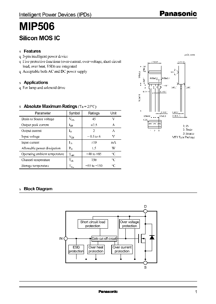 MIP506_274185.PDF Datasheet