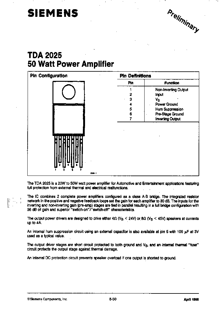 TDA2025_192502.PDF Datasheet