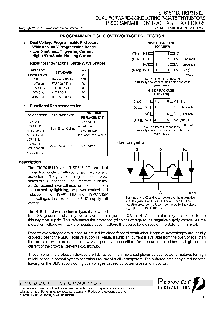 TISP61512P_236487.PDF Datasheet