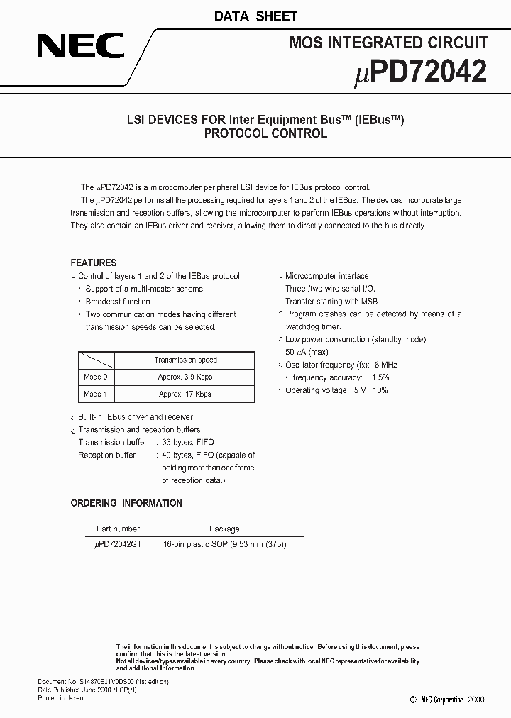 UPD72042_221960.PDF Datasheet