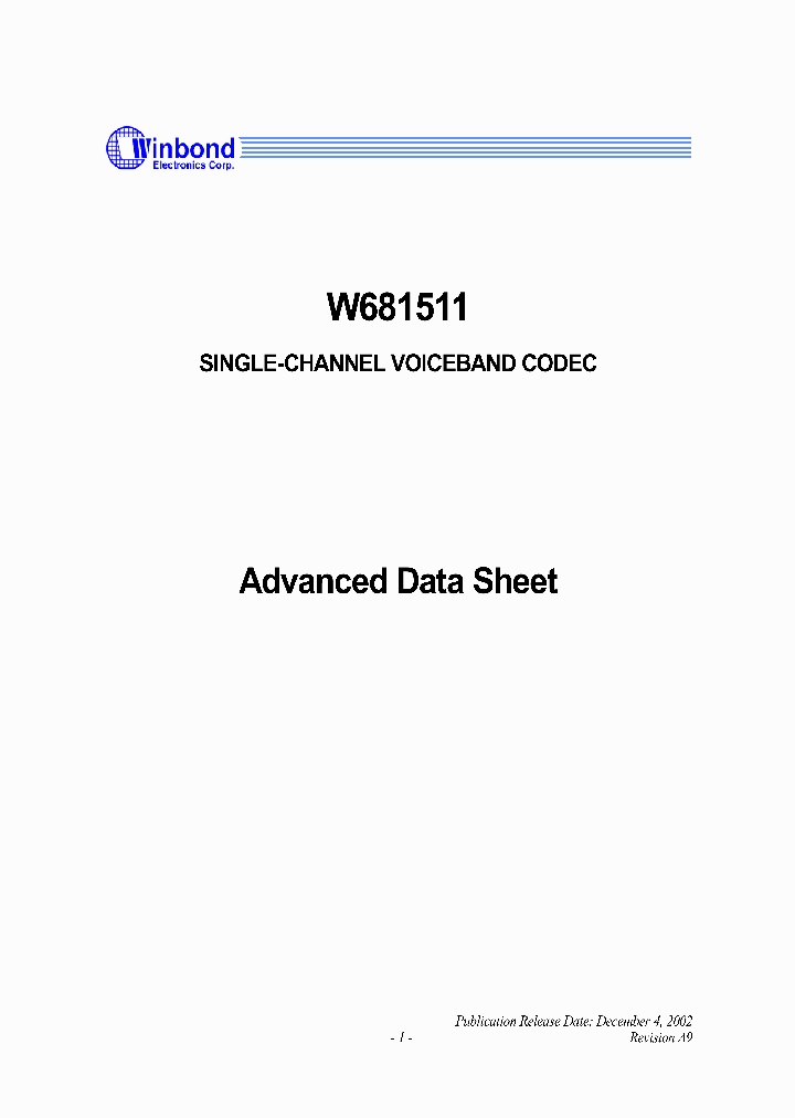 W681511_244623.PDF Datasheet