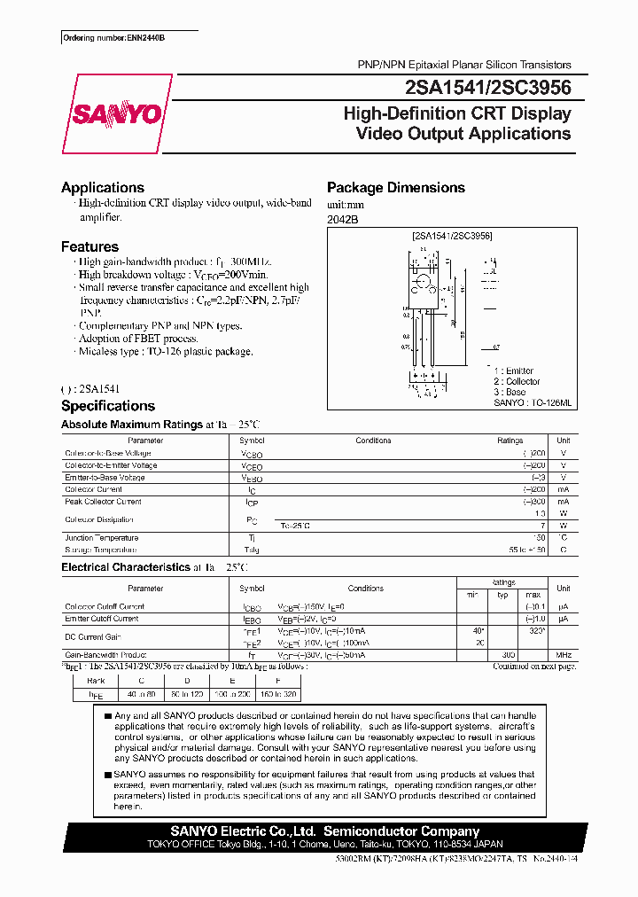 2SA1541_365108.PDF Datasheet