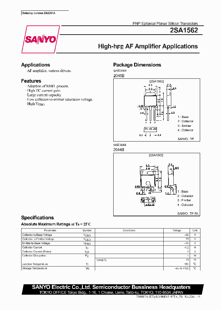 2SA1562_362905.PDF Datasheet