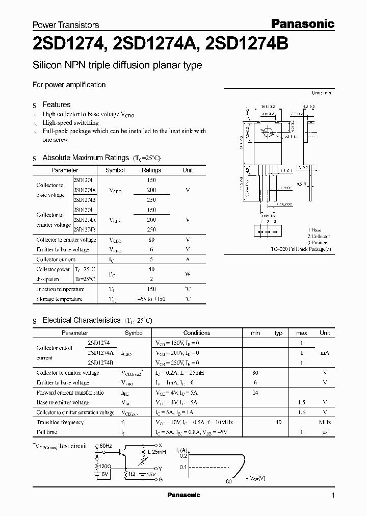 2SD1274_317464.PDF Datasheet