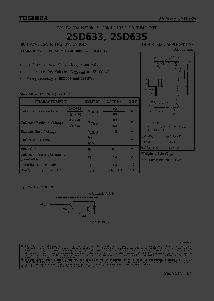 2SD633_308055.PDF Datasheet