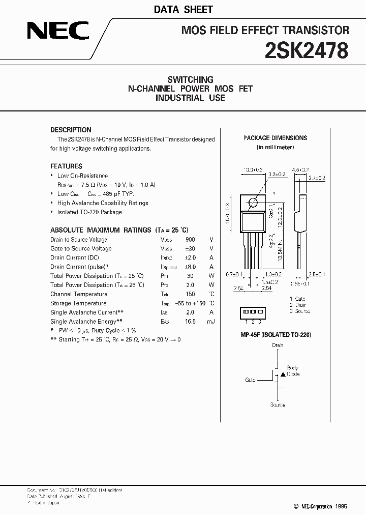 2SK2478_319716.PDF Datasheet