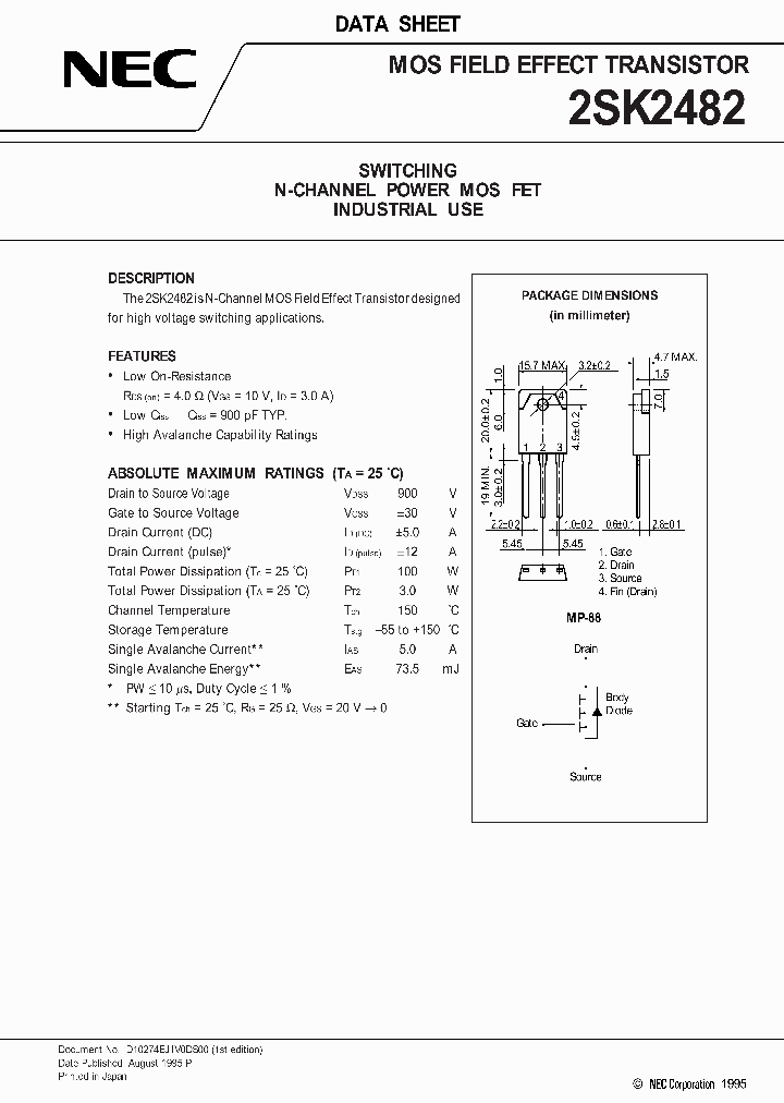 2SK2482_316834.PDF Datasheet