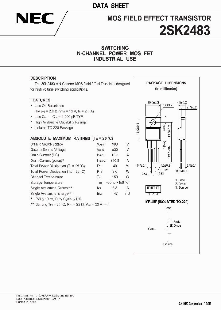 2SK2483_319713.PDF Datasheet