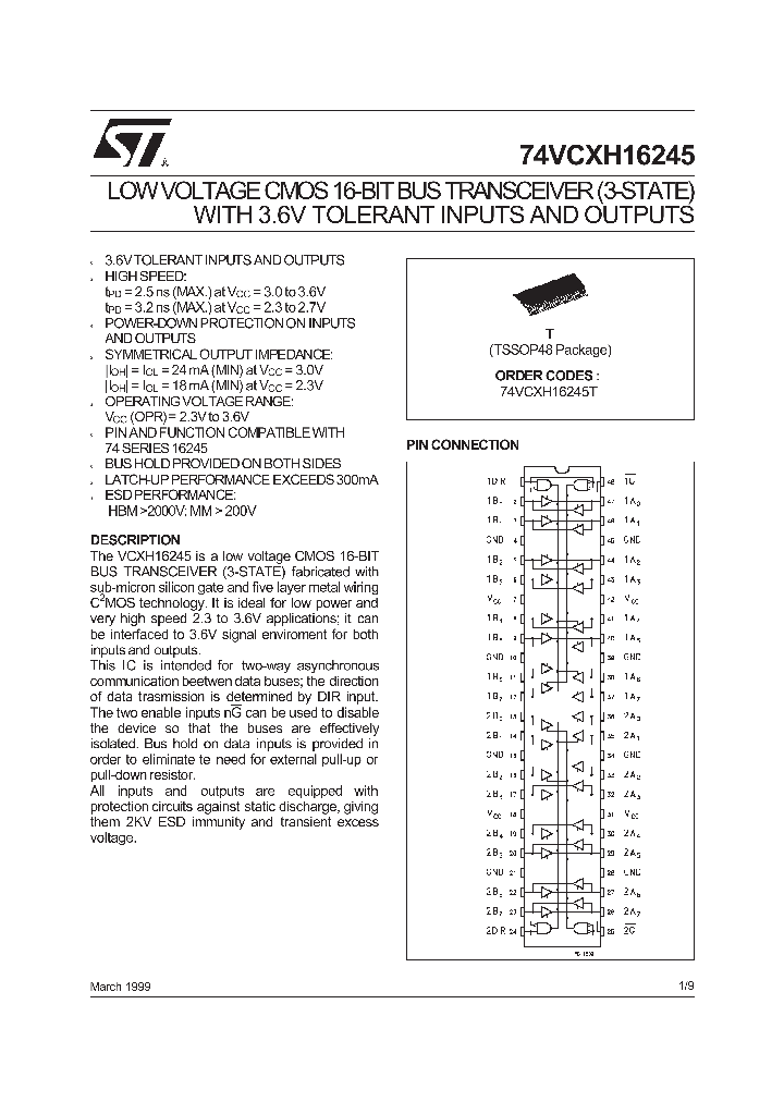 74VCXH16245_356182.PDF Datasheet