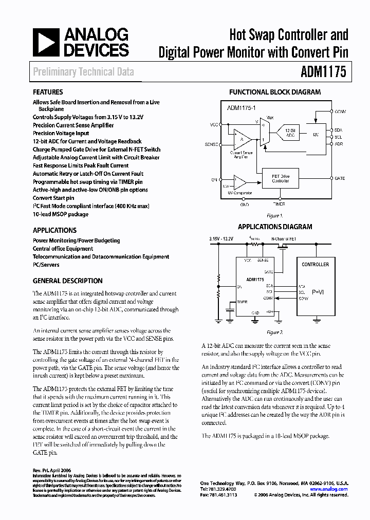 ADM1175NBSP_365500.PDF Datasheet