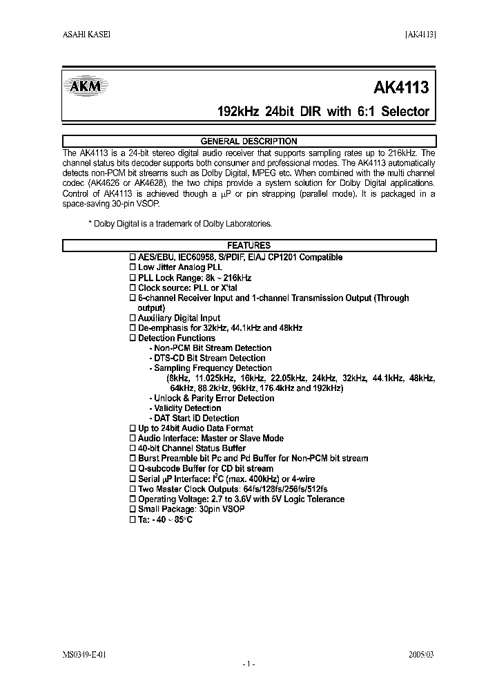 AK4113_354920.PDF Datasheet