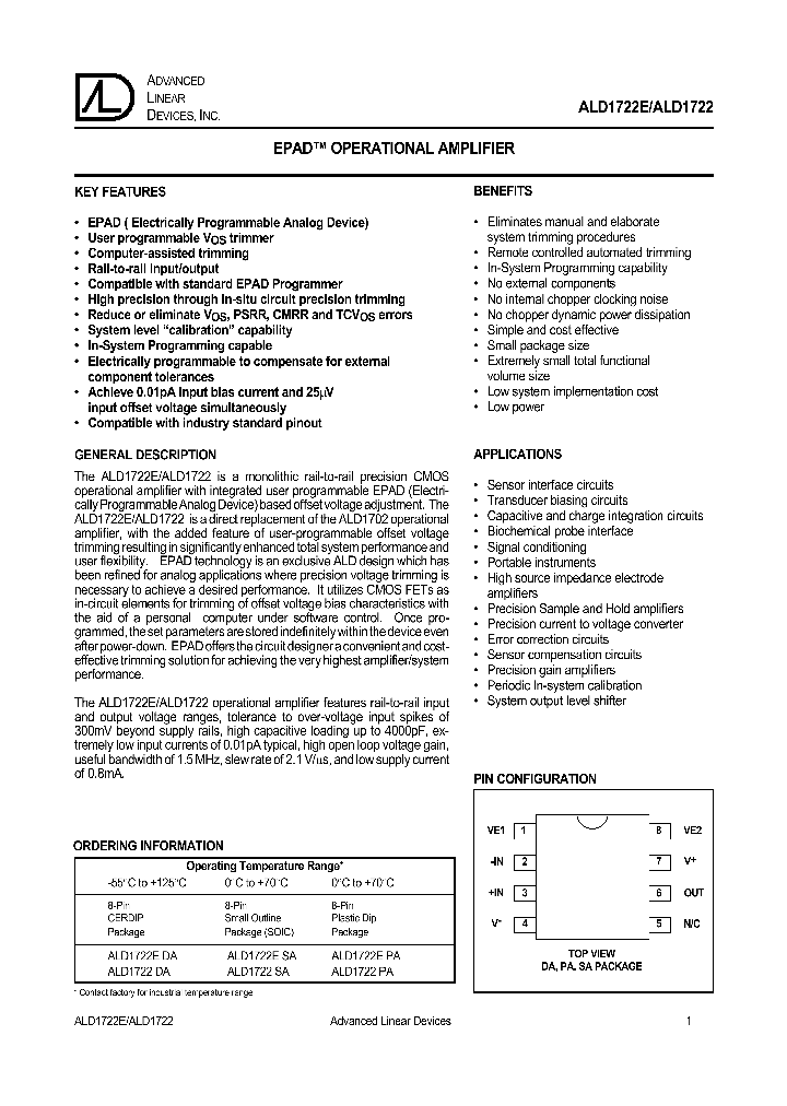 ALD1722_337377.PDF Datasheet