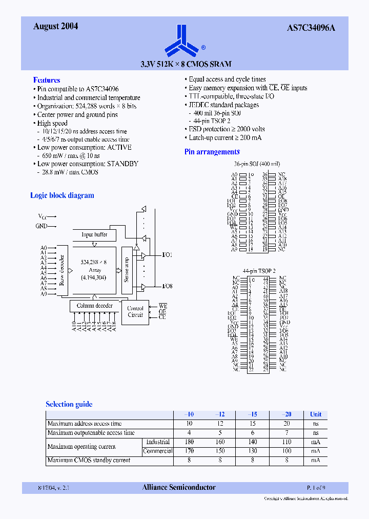 AS7C34096A_199909.PDF Datasheet