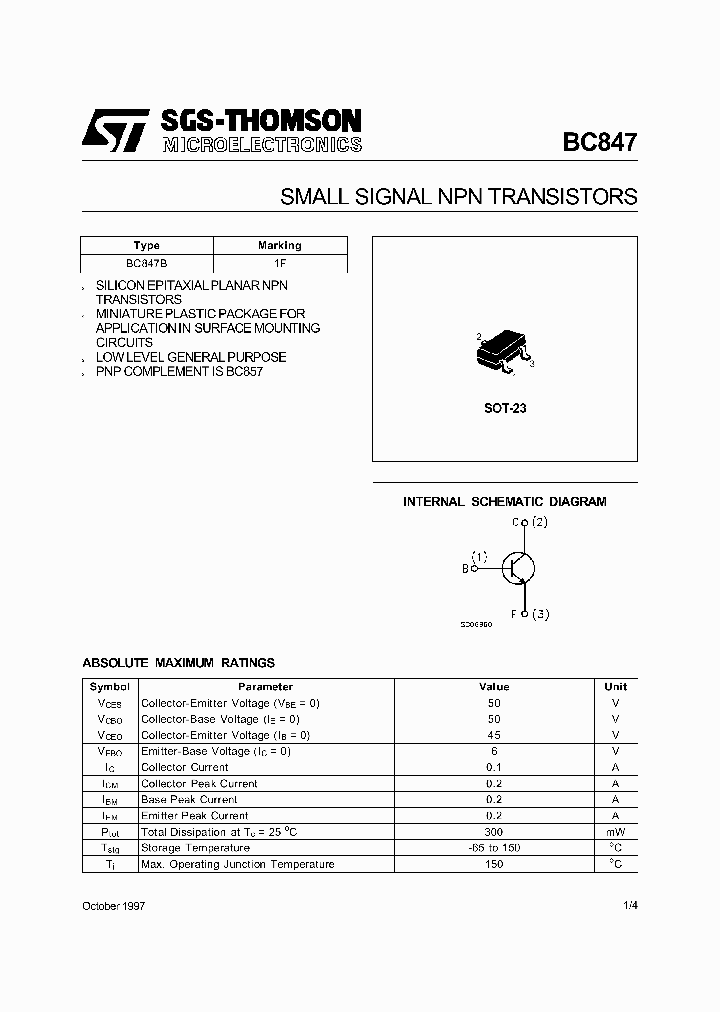 BC847_40109.PDF Datasheet
