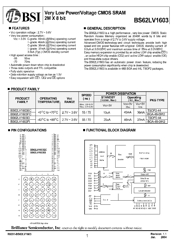 BS62LV1603_311113.PDF Datasheet