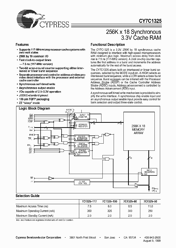 CY7C1325_355056.PDF Datasheet