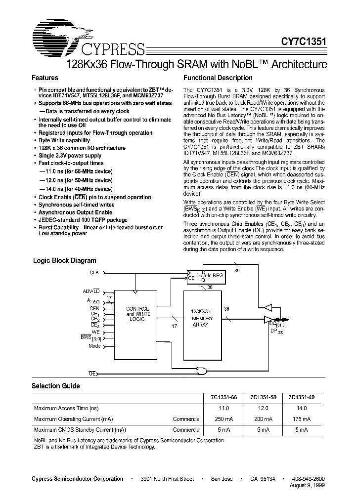 CY7C1351_362680.PDF Datasheet