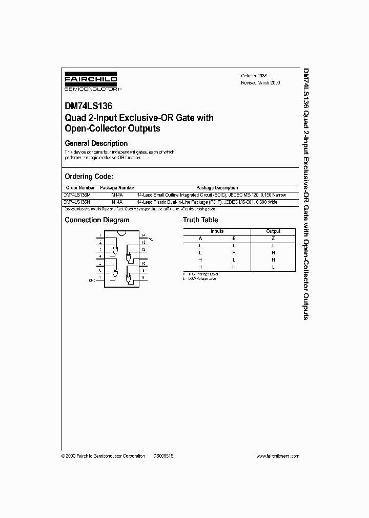 DM74LS136_199838.PDF Datasheet