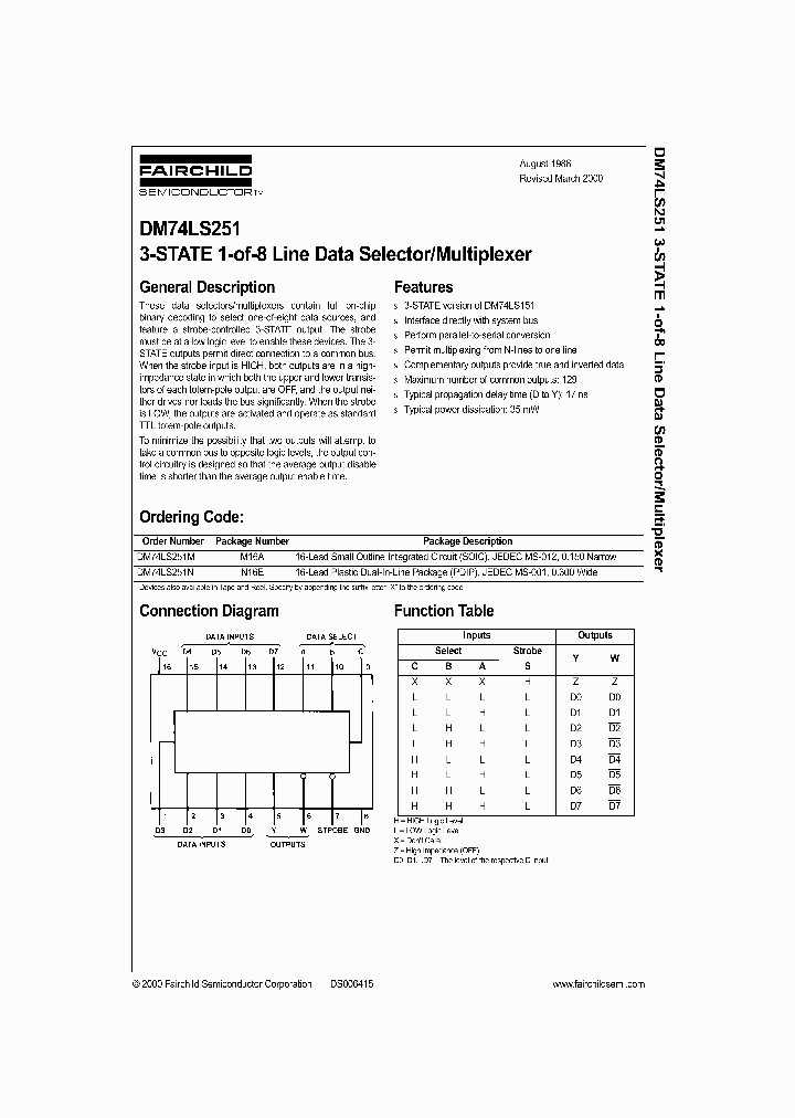 DM74LS251_201834.PDF Datasheet
