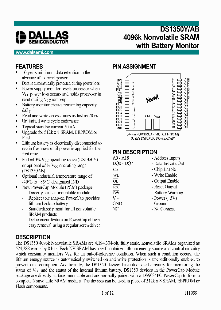 DS1350AB_364380.PDF Datasheet