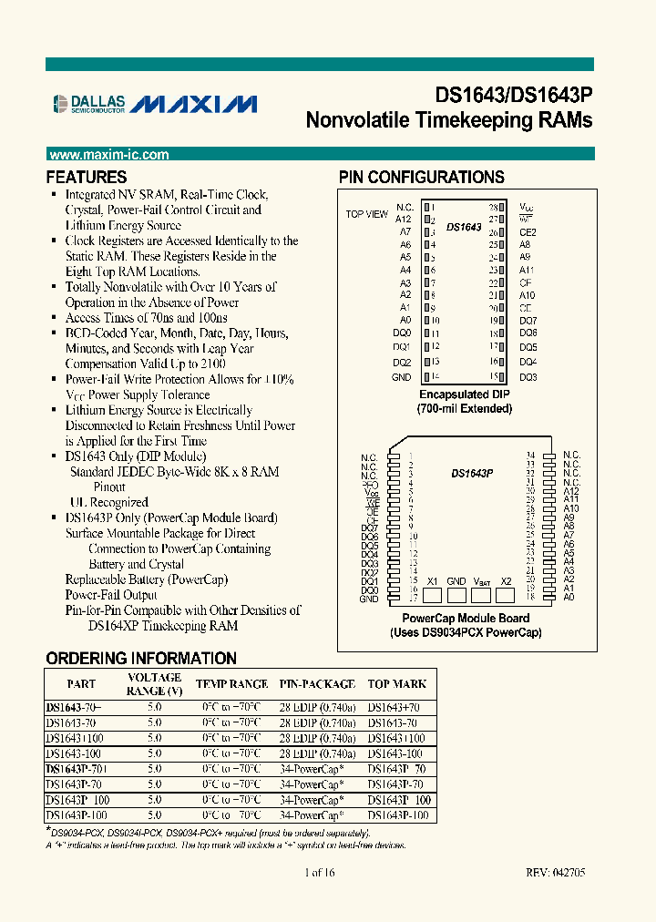 DS1643P_276284.PDF Datasheet