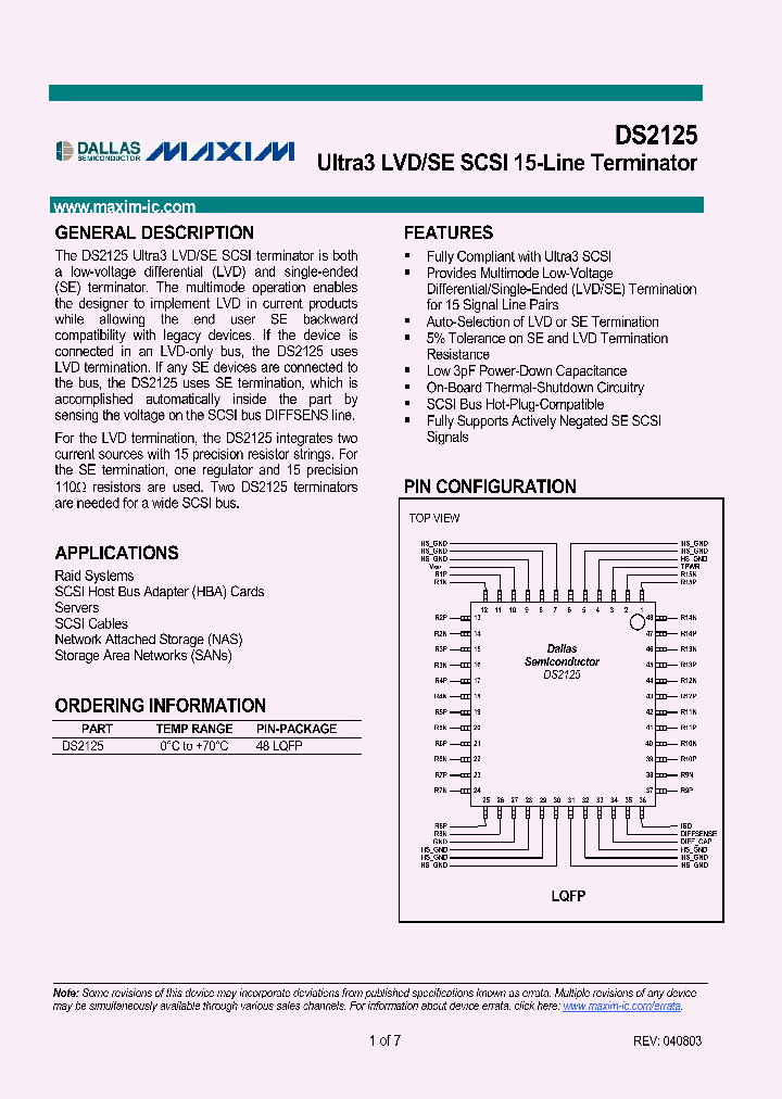 DS2125_329144.PDF Datasheet