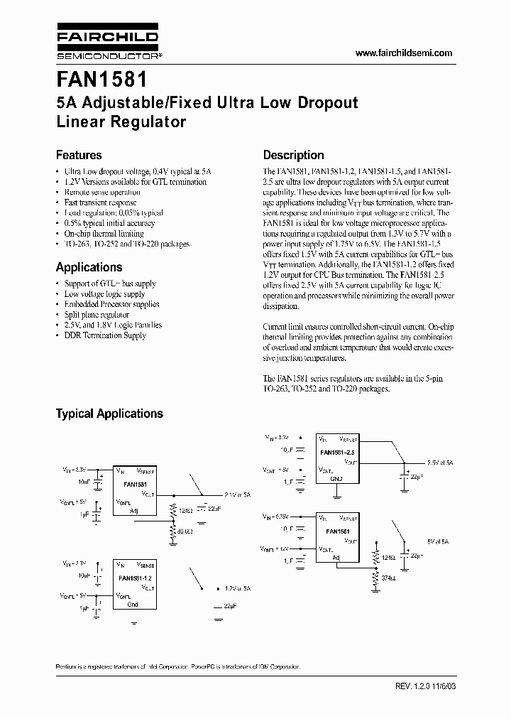 FAN1581T_348802.PDF Datasheet