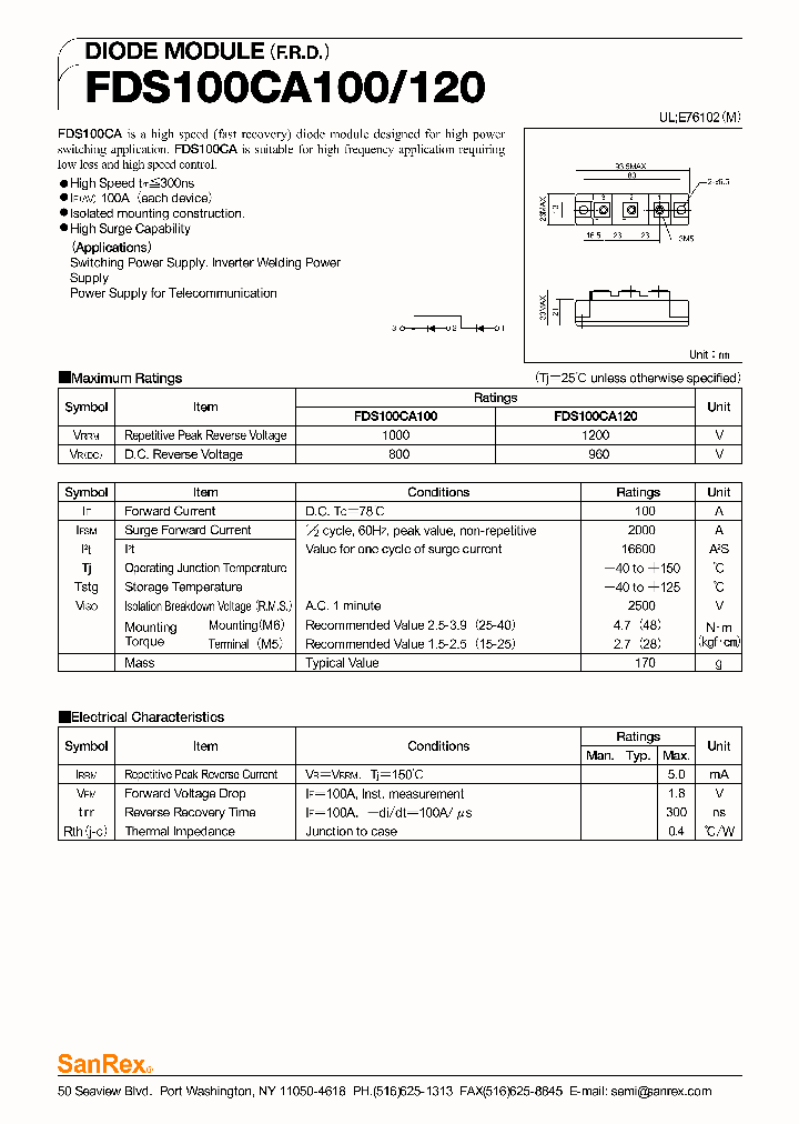 FDS100CA120_366254.PDF Datasheet