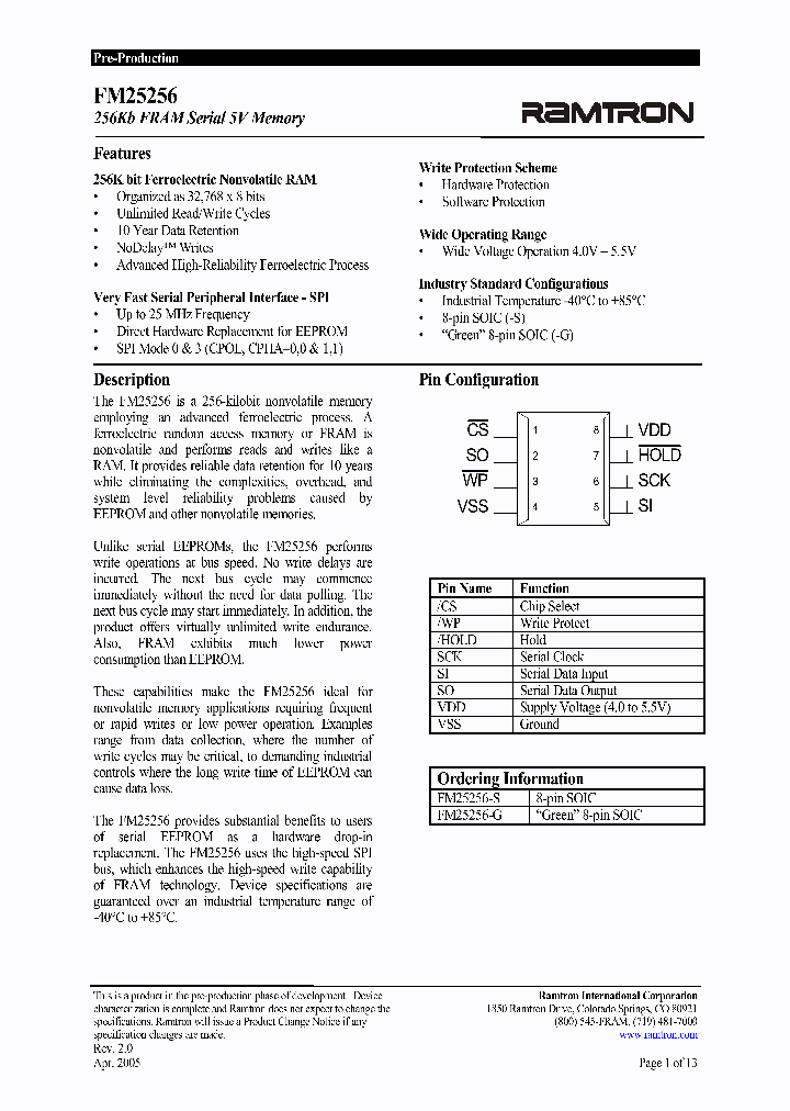 FM25256_201562.PDF Datasheet