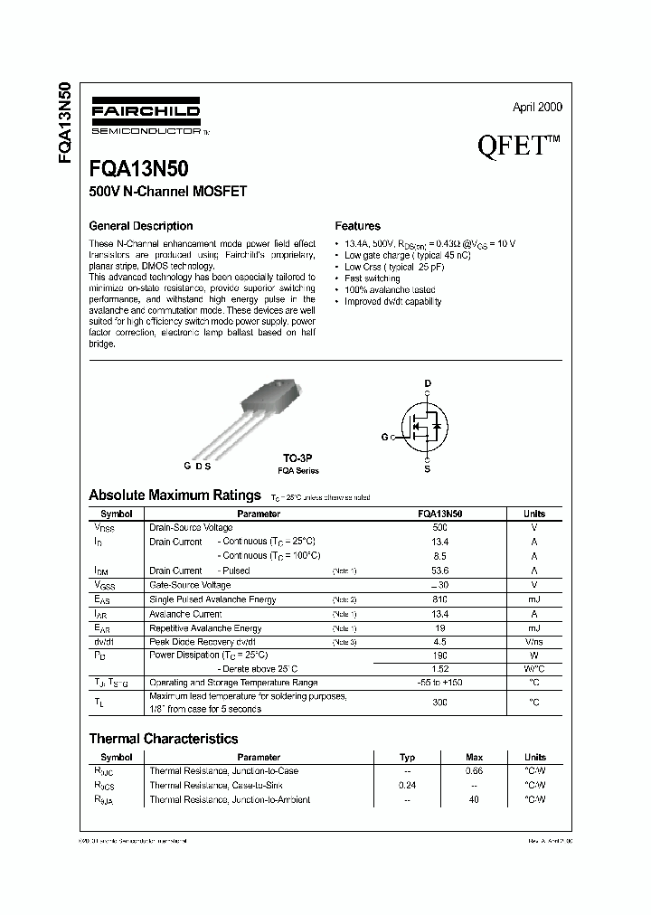 FQA13N50_366543.PDF Datasheet