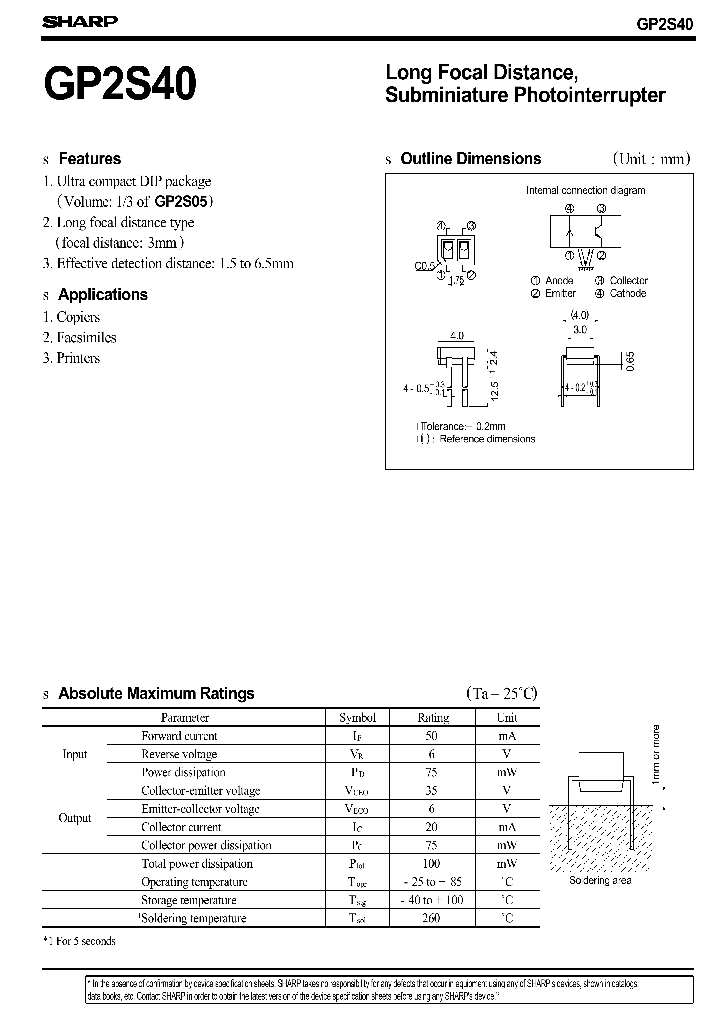 GP2S40_334749.PDF Datasheet