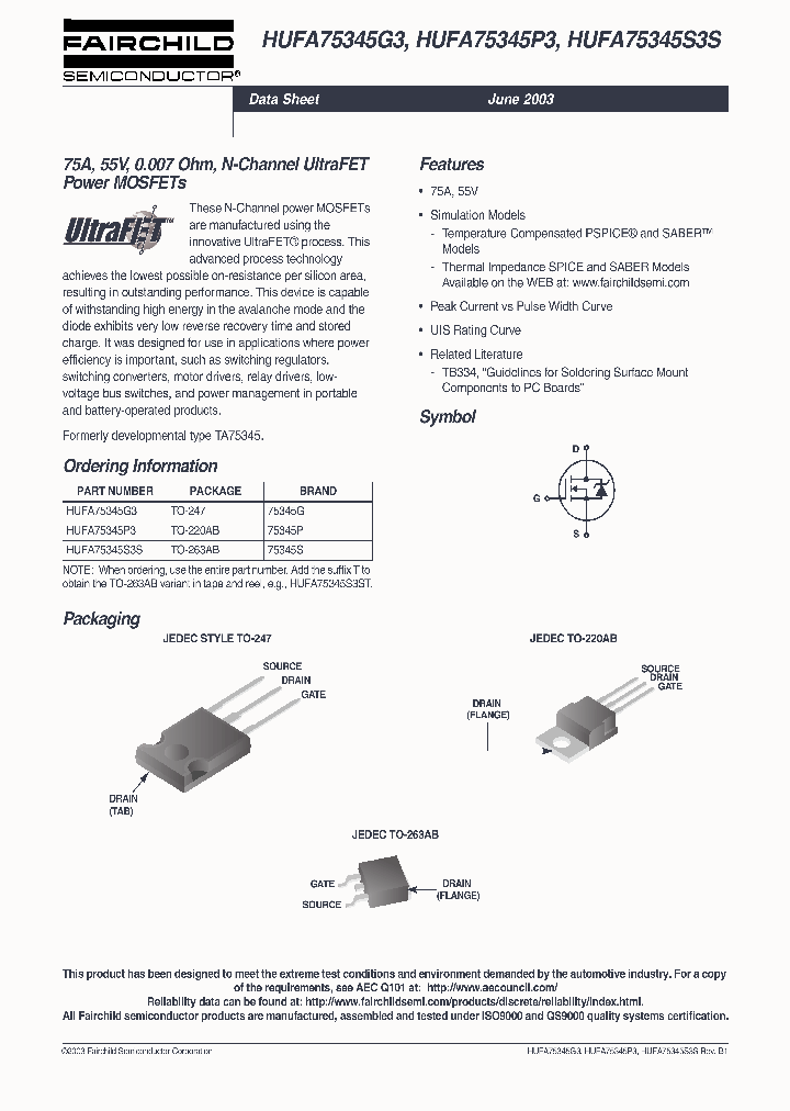 HUFA75345G3_361597.PDF Datasheet