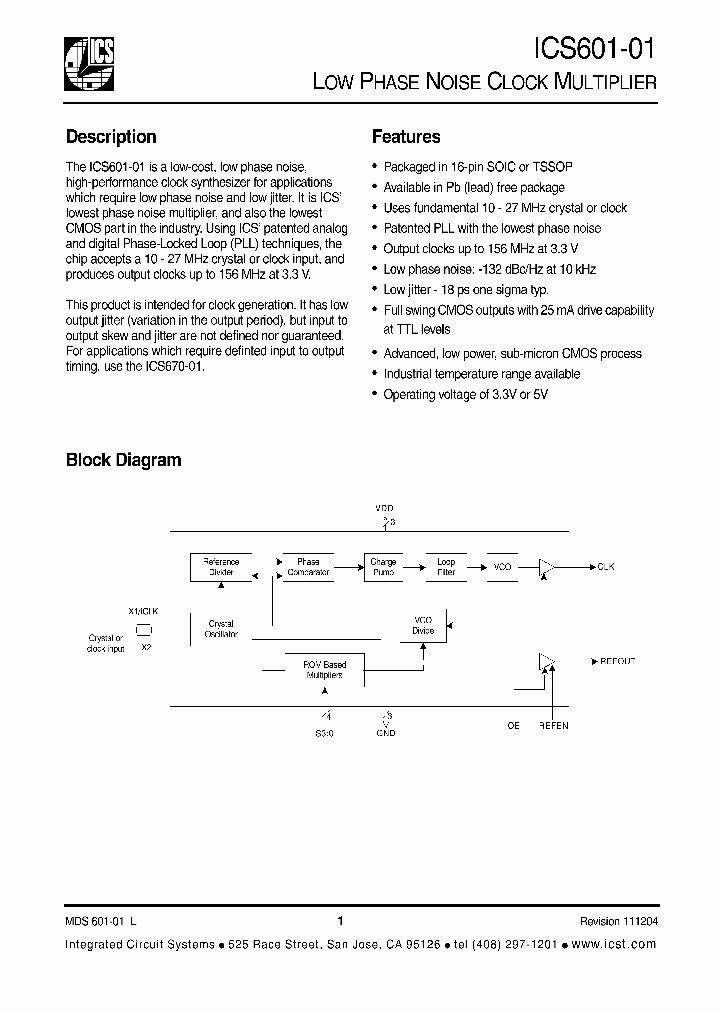 ICS601-01_334464.PDF Datasheet