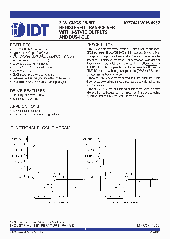 IDT74ALVCH16952_315853.PDF Datasheet