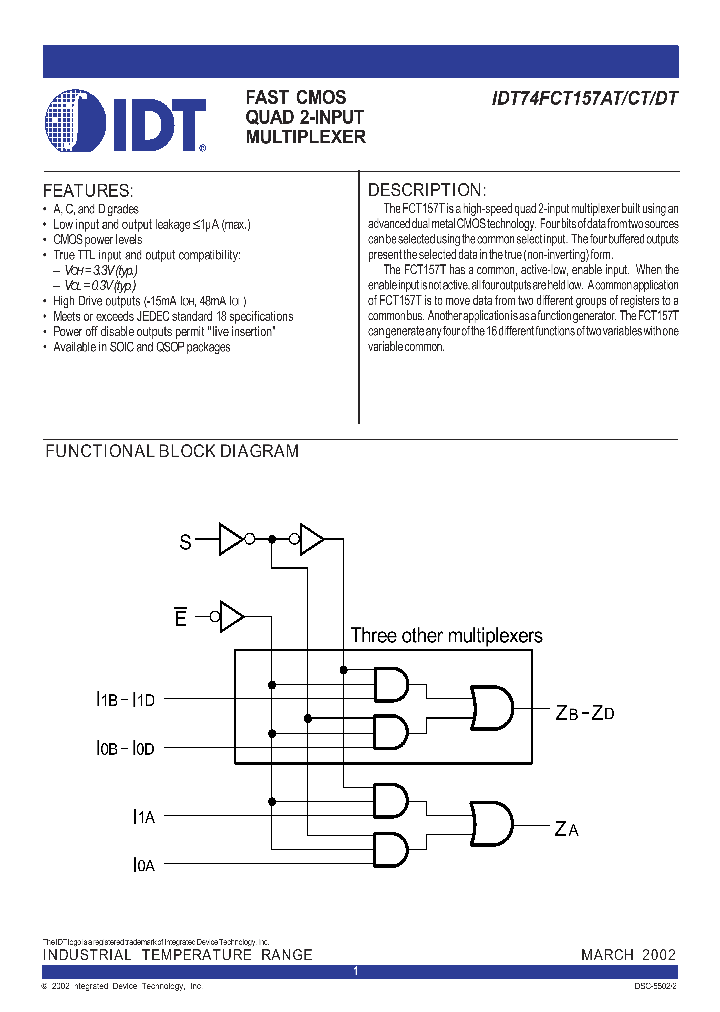 IDT74FCT157DT_313090.PDF Datasheet