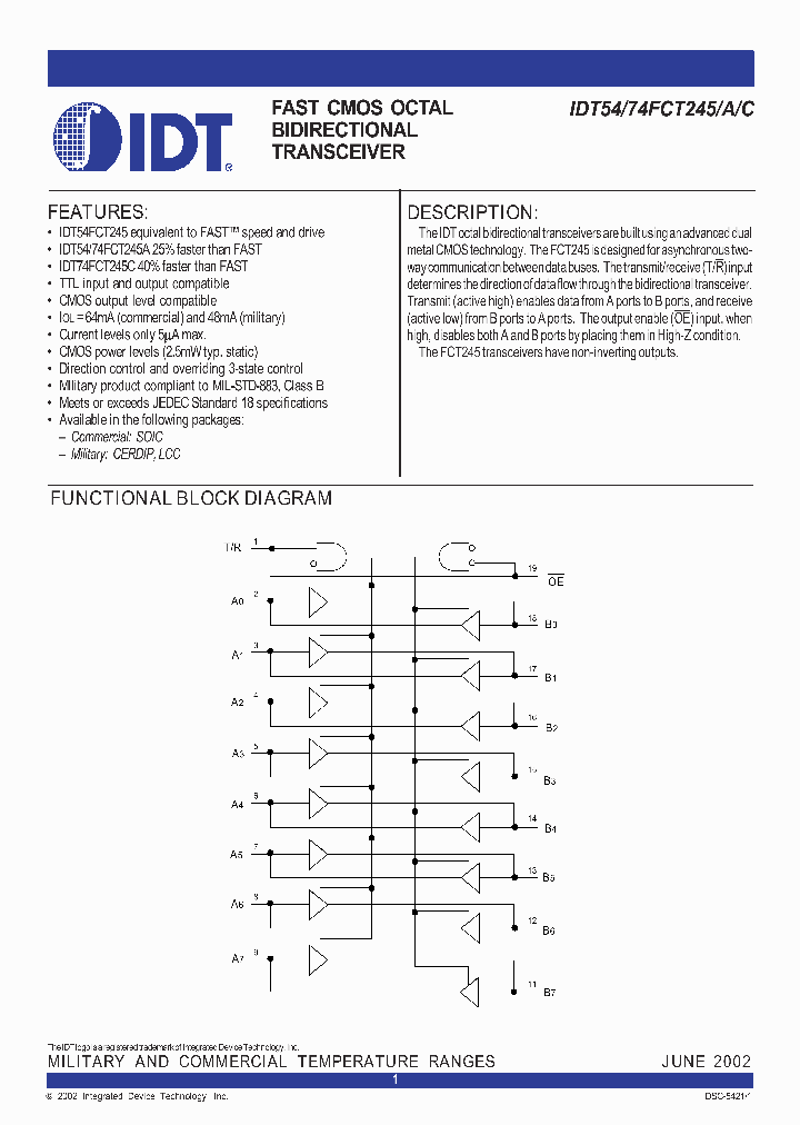 IDT74FCT245_198985.PDF Datasheet