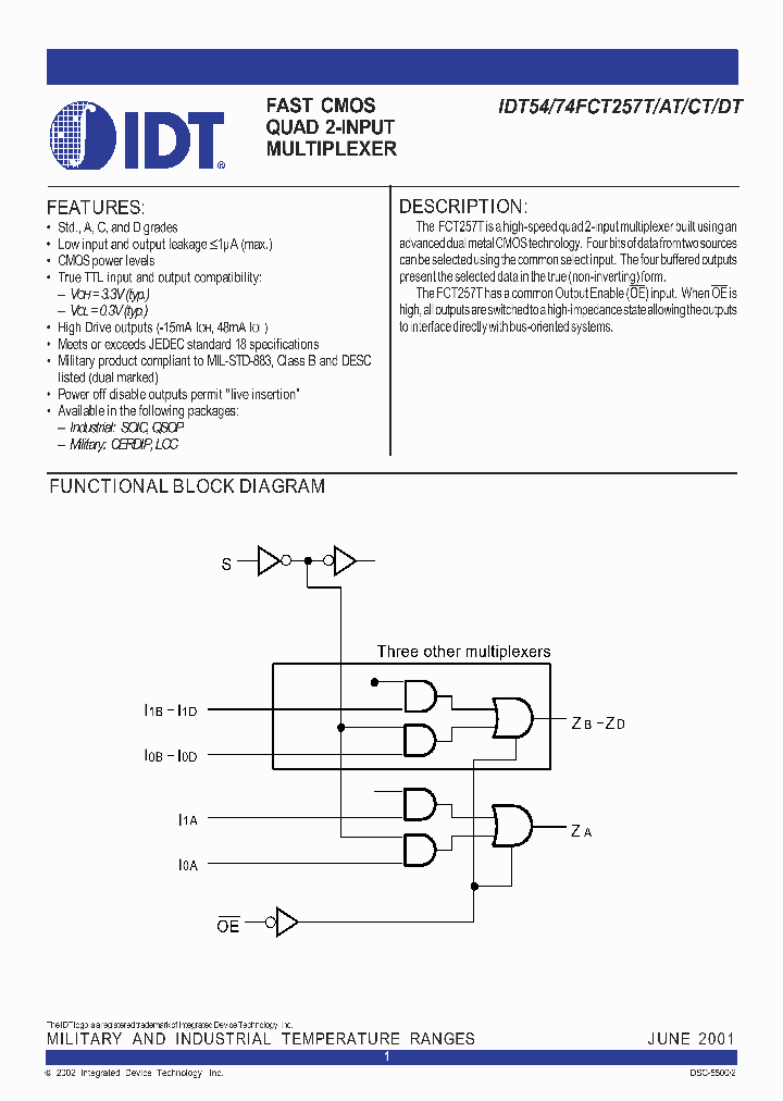 IDT54FCT25_216675.PDF Datasheet