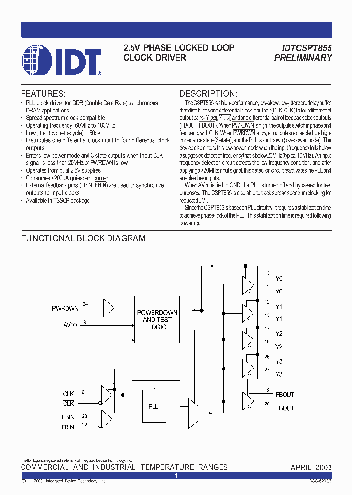 IDTCSPT855_306462.PDF Datasheet