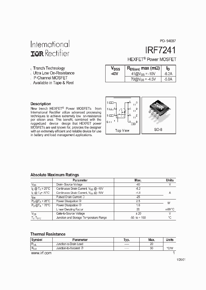 IRF7241_196664.PDF Datasheet