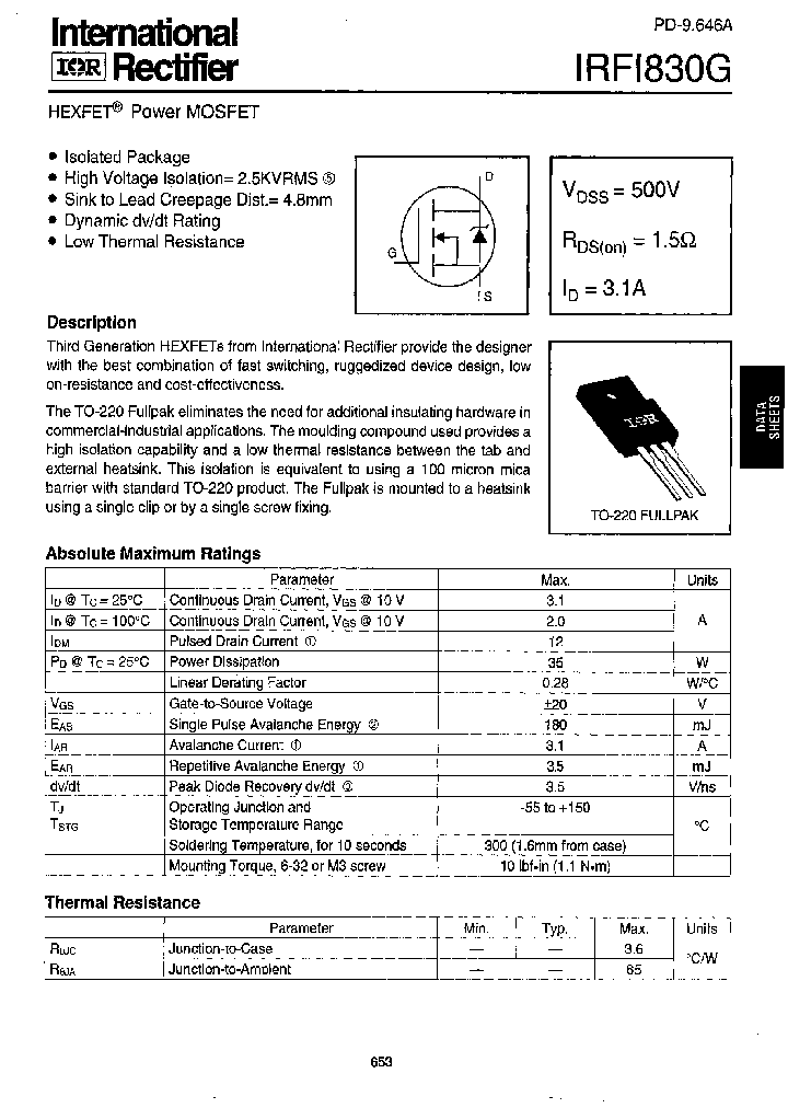 IRFI830G_318747.PDF Datasheet