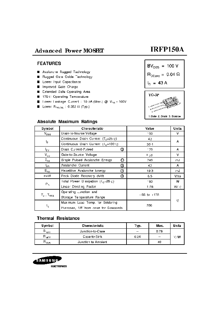 IRFP150A_377104.PDF Datasheet