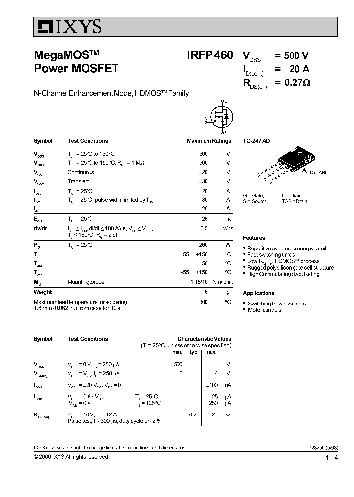 IRFP460_352864.PDF Datasheet