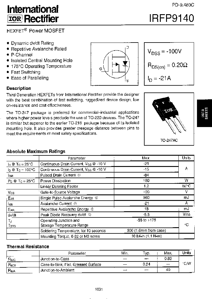 IRFP9140_197557.PDF Datasheet