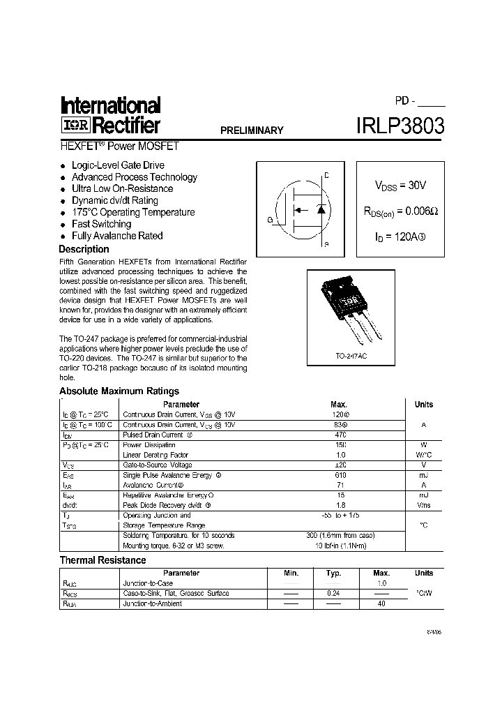 IRLP3803_323220.PDF Datasheet