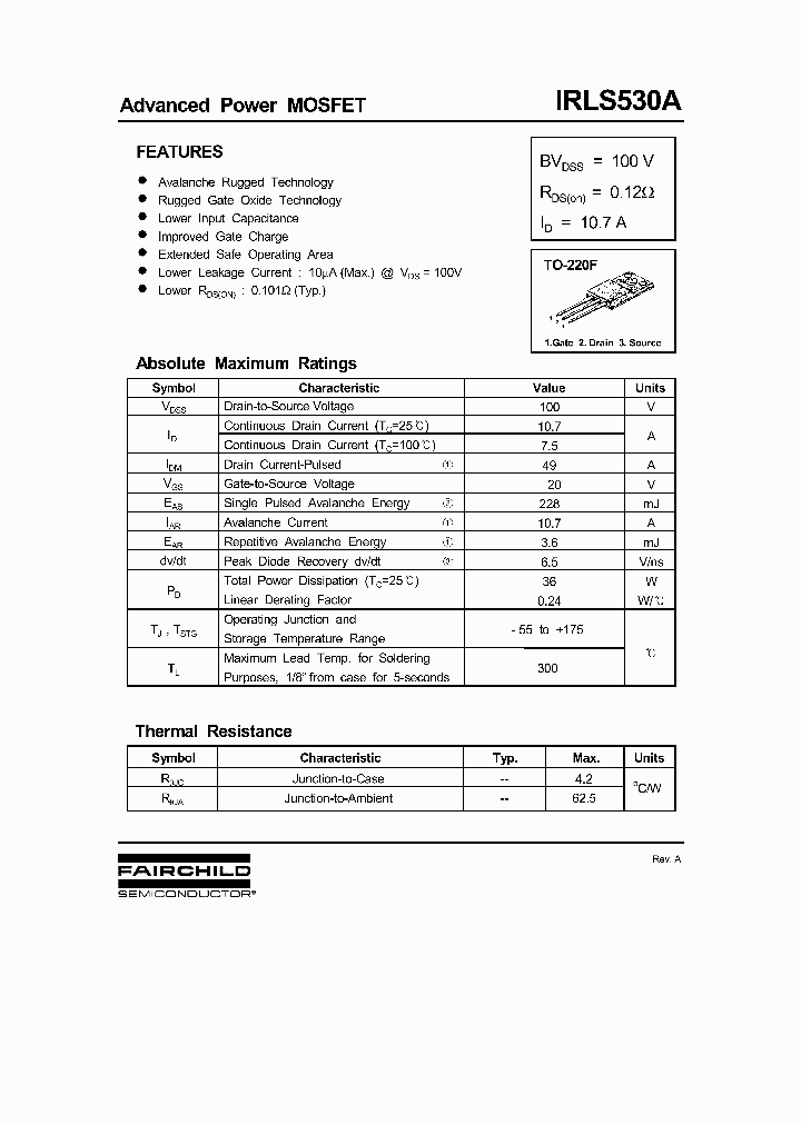 IRLS530A_386179.PDF Datasheet
