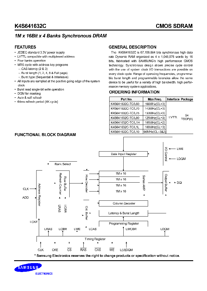 K4S641632C_315132.PDF Datasheet