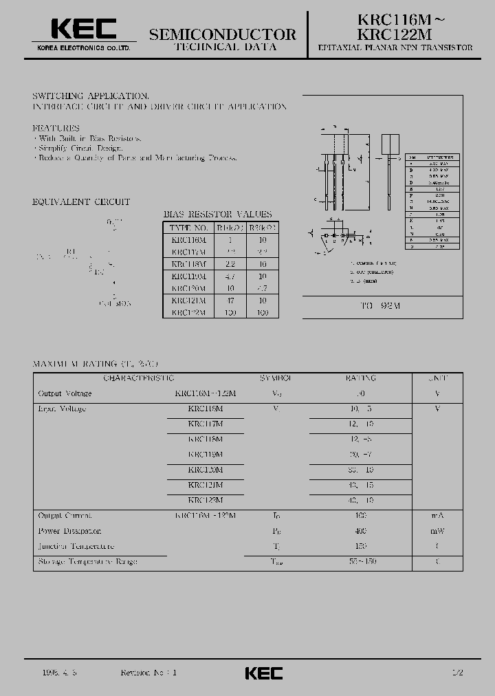 KRC119M_111389.PDF Datasheet