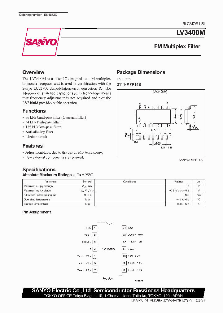 LV3400M_379538.PDF Datasheet