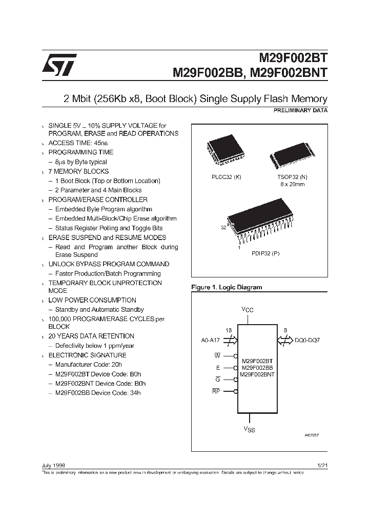 M29F002BNT_337850.PDF Datasheet