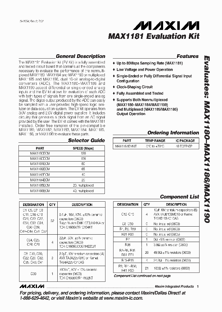 MAX1181EVKIT_190509.PDF Datasheet